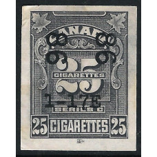 Canada Revenue 25 Cigarettes Tax Imperf Series C
