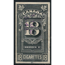 Canada Revenue 18 Cigarettes Tax Imperf Series C