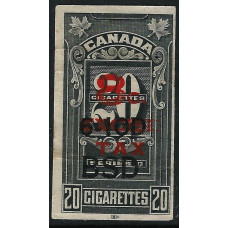 Canada Revenue 20 Cigarettes Tax Imperf Series C