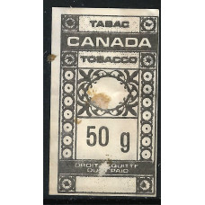 Canada Revenue 50g Tabacco Tax Imperf 