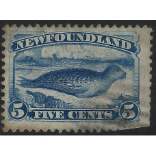 Newfoundland Sg 59a - 5c. - blue 1880 used