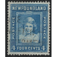 Newfoundland Sg279 -  4c. - blue 1938 used