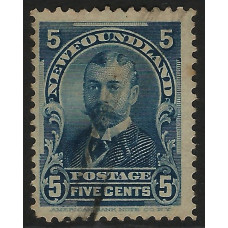 Newfoundland Sg 90 - 5c. - blue 1897 used