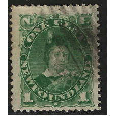 Newfoundland Sg 50a - 1c. - green 1880 used