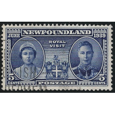 Newfoundland Sg272 -  5c. - blue  1938 Royal Visit used