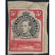 KUT  Sg148b - 5s. - black and red 1938 used