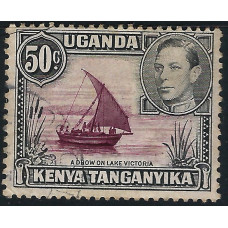 KUT  Sg144e  -  50c. - purple and black 1938 used 