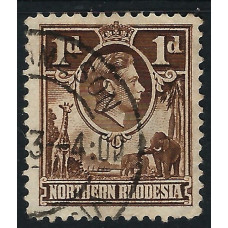Northern Rhodesia Sg 27 - 1d. - brown used