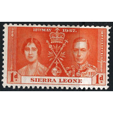 Sierra Leone Sg185 - 1d. - orange 1937 Coronation MM Sierra Leone Sg185 - 1d. - orange 1937 Coronation MM