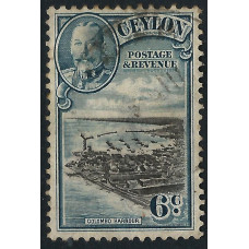 Ceylon Sg370 - 6c. - black and blue used