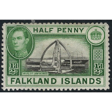 Falkland Islands Sg146 - 1938 ½d. - black and green HMM Falkland Islands Sg146 - 1938 ½d. - black and green HMM