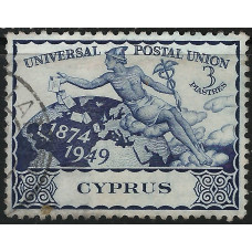 Cyprus Sg170 - 3pi. - blue Universal Postal Union used Cyprus Sg170 - 3pi. - blue Universal Postal Union used