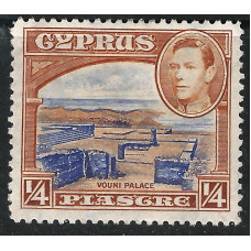 Cyprus  Sg151 - ¼pi. - blue and brown 1938 MM