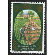 Jersey Sg231 - 15p. - Digging  1980 Centenary of Jersey Royal Potato MNH