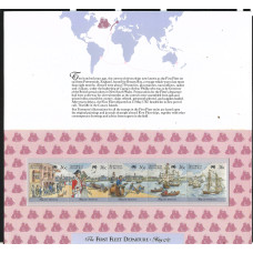 Australia Sg1059-1063 Full set in presentation booklet Departure of the First Fleet