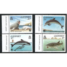 Guernsey Sg501-504 full set  1990 Marine Life MNH