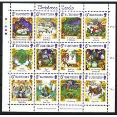 Guernsey Sg381-392 full set mini sheet 1986 Christmas. Carols.  MNH