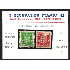 Guernsey (German Occupation) Sg1f & 2b 1941 used