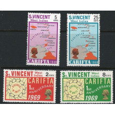 St Vincent Sg278 - 281 -  1969 First Anniversary of CARIFTA MNH Set