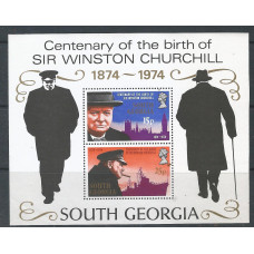 South Georgia - Sg MS42 - Centenary of Sir Winston Churchill 1974 MNH South Georgia - Sg MS42 - Centenary of Sir Winston Churchill 1974 MNH