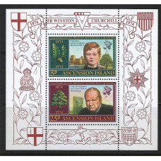 Ascension-Sg MS184 - Birth Centenary of Sir Winston Churchill 1974 MNH Ascension-Sg MS184 - Birth Centenary of Sir Winston Churchill 1974 MNH