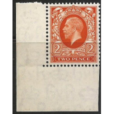 GB KGV - Sg 42 - 2d Orange Corner marginal MNH GB KGV - Sg 42 - 2d Orange Corner marginal MNH