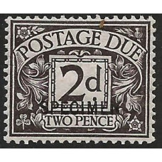  GB - Sg D69 - 2d. - black Postage Due Stamps  SPECIMEN 1914 MM