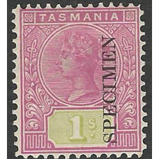 TASMANIA - Sg 221 - 1892 1/- Rose & Green with Spec Overprint 1992 MM