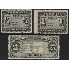 Canada Revenue Tobacco Excise, Set of 3