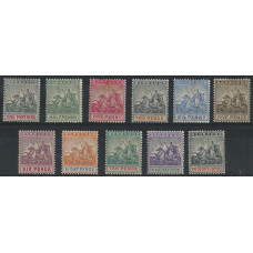 Barbados Sg248c - Set of 11 - 1892 MM / MNH