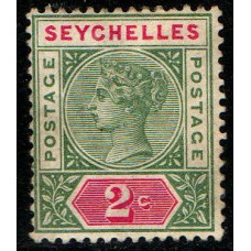 Seychelles Sg9 - Die II 2c. green and rosine. MM Seychelles Sg9 - Die II 2c. green and rosine. MM