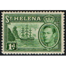 St. Helena Sg132 - 1d. green 1938 MM St. Helena Sg132 - 1d. green 1938 MM