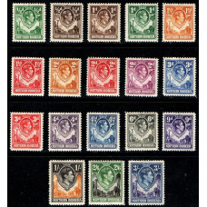 Northern Rhodesia Sg 25 - 42 - 1938  set to 3/ MM