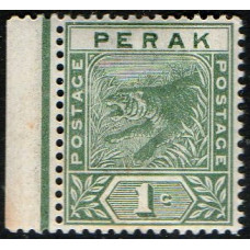 Malaya Perak Sg61 - 1c. green 1892 marginal MNH