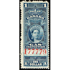 Canada Revenue $1 Gas Inspection series 1897 MNH