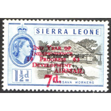 Sierra Leone Sg263 - 7d. on 1½d. black and ultramarine 1963 MNH Sierra Leone Sg263 - 7d. on 1½d. black and ultramarine 1963 MNH