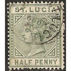 St. Lucia Sg43  -  ½d. dull green CDS used 