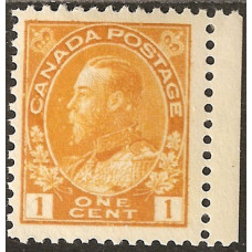 CANADA Sg246 - 1922-31 - 1c  chrome-yellow  Print Varieties MNH