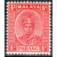 Malya Pahang Sg34 - 6c. scarlet 1935 VLMM