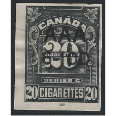 Canada Revenue Cigarette Tax Imperf Series C 