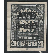 Canada Revenue Cigarette Tax Imperf Series C 