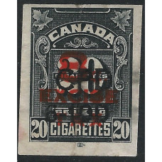 Canada Revenue Cigarette Tax Imperf Series C 