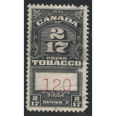 Canada Revenue Cigarette Tax perf Series 1887