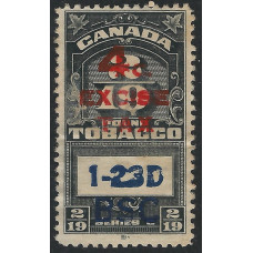 Canada Revenue Cigarette Tax perf Series 1887