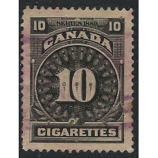 Canada Revenue Cigarette Tax perf Series 1887