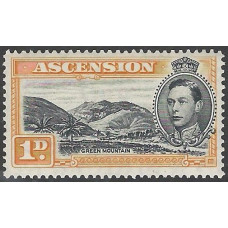 Ascension Sg 39a - 1 d. black and yellow-orange LMM Perf 13½ Ascension Sg 39a - 1 d. black and yellow-orange LMM Perf 13½
