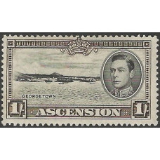 Ascension Sg 44 - 1 s. black and sepia MM Perf 13½ Ascension Sg 44 - 1 s. black and sepia MM Perf 13½