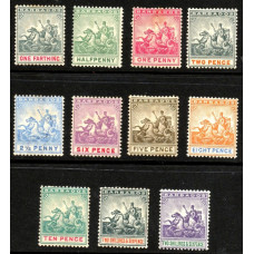 Barbados Sg105 - 115 - 1903. Wmk Crown CA. set MM Barbados Sg105 - 115 - 1903. Wmk Crown CA. set MM