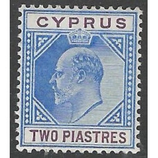 Cyprus Sg53 - 2pi. blue and purple VLMM Cyprus Sg53 - 2pi. blue and purple VLMM