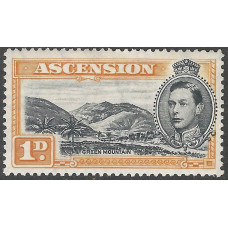 Ascension Sg 39a - 1 d. black and yellow-orange LMM Perf 13½ Ascension Sg 39a - 1 d. black and yellow-orange LMM Perf 13½